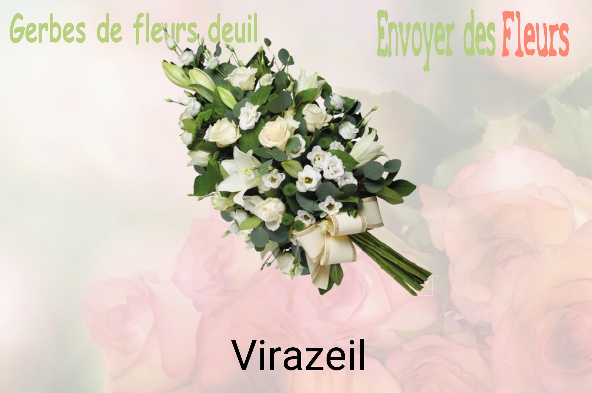 Gerbe de fleurs de deuil livrée à Virazeil